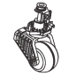 Voorwiel voor Yard Force Compact 280R en 400Ri Robot Voorwiel voor Yard Force Compact 280R en 400Ri Robot