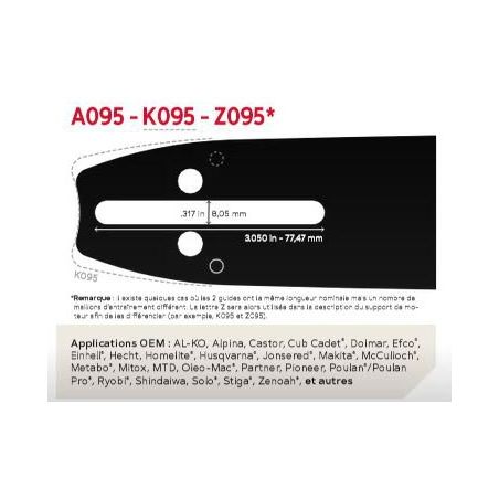 Chaîne De Tronçonneuse Oregon DuraCut M91VXL052E - 52 Maillons, 3/8" .050", Pour Husqvarna, Bosch, Etc.