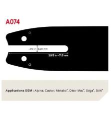 Chainsaw Chain Guide 160SDEA074 Guide: 40 cm Pitch: 3/8" Gauge: 1.3 Links: 55 SingleRivet