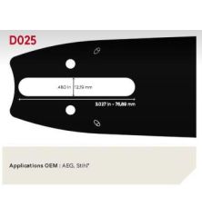 Chainsaw Chain Guide 243ATMD025 Guide: 61 cm Pitch: 3/8" Gauge: 1.6 Links: 84 DuraCut™