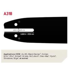Guide Chaîne Tronçonneuse 160SXEA318 Guide: 40 cm Pas: 3/8"Jauge: 1.3 Maillons: 54 AdvanceCut™