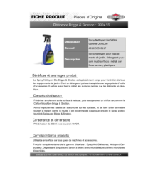 Briggs and Stratton 2 Spray detergente organico