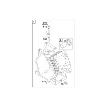 Cilindro del motor Briggs y Stratton