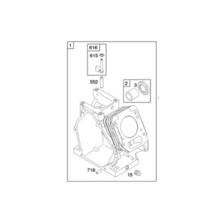 Cilindro do motor Briggs e Stratton