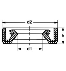 Joint d'huile Briggs et Stratton - 592253 2