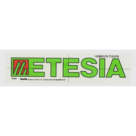 Autocollant - ETESIA - Référence ET13086