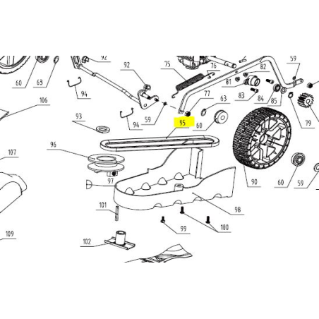 Courroie de Traction pour Tondeuse Yard Force GMH 53