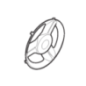Grey rear hubcap for lawn mower GGP - 322110641/0