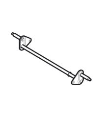 Axle connecting front wheel mower battery GGP - 381302821/0