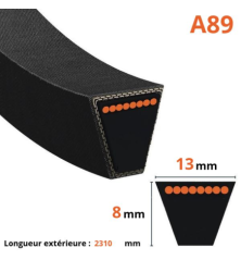 Cinghia trapezoidale liscia - Mitsubishi - A89