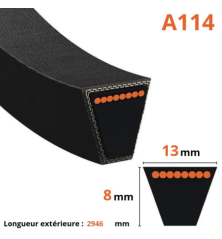 Cinghia trapezoidale liscia - Mitsubishi - A114