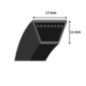 Cinto trapezoidal liso - Mitsuboshi - B35