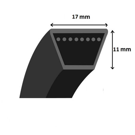 Cinghia trapezoidale liscia - Mitsubishi - LB109