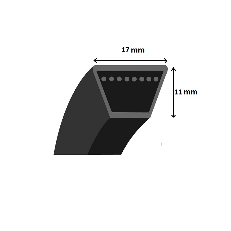 Cinghia trapezoidale liscia - Mitsubishi - LB118