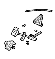 Kit réglage hauteur de coupe tondeuse à batterie Alpina 118811046-0 - GGP - 118811046/0