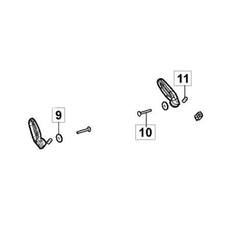 Conjunto de parafusos para guiador cortador de bateria Stiga - GGP - 118811368/0