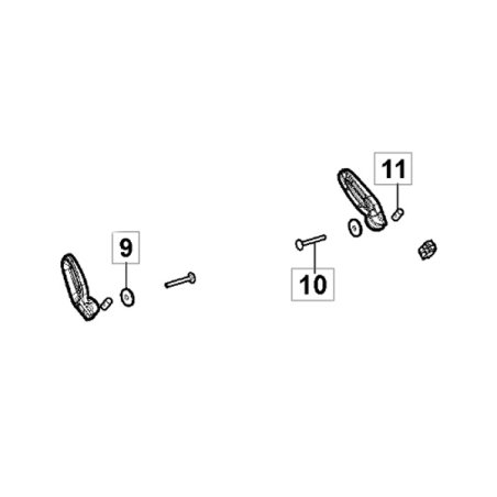 Juego de tornillos para manillar cortacésped a batería Stiga - GGP - 118811368/0