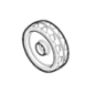 Stiga mower black rear wheel - GGP - 118811182/0