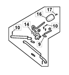 Leva regolazione altezza taglio rasaerba Stiga - GGP - 118811196/0