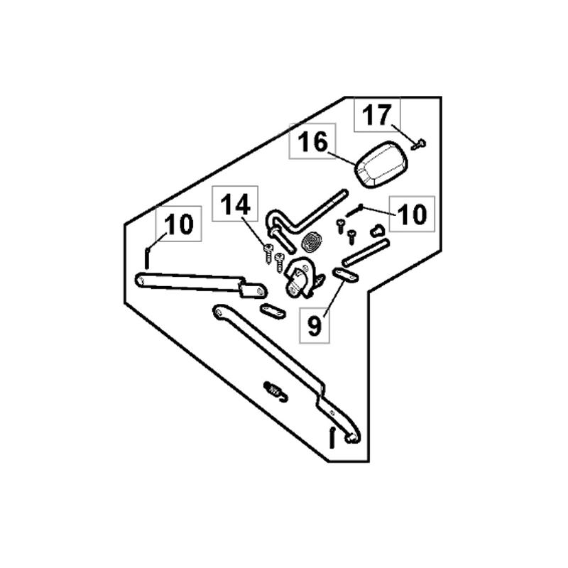 Hendel voor maaihoogte-instelling Stiga - GGP grasmaaier - 118811196/0 Hendel voor maaihoogte-instelling Stiga - GGP grasmaaier - 118811196/0