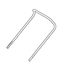 Handlebar upper part yellow battery mower Stiga - GGP - 381006754/2
