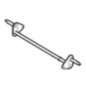 Front wheel linkage axle for Stiga - GGP battery lawnmower - 381302913/1 Front wheel linkage axle for Stiga - GGP battery lawnmower - 381302913/1