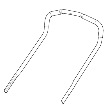 Yellow handlebar upper part Stiga battery mower - GGP - 381007633/0