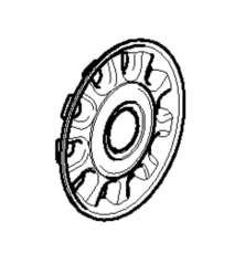 Gray hub cover front wheels Stiga battery mower - GGP - 322110493/0