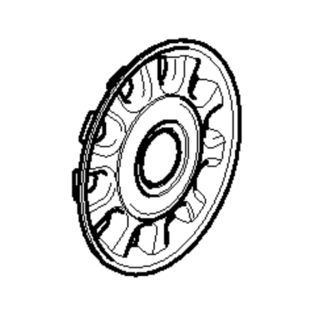 Gray hub cover front wheels Stiga battery mower - GGP - 322110493/0