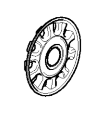 Rodas traseiras tampa do cubo cinza Cortador de bateria Stiga - GGP - 322110494/0
