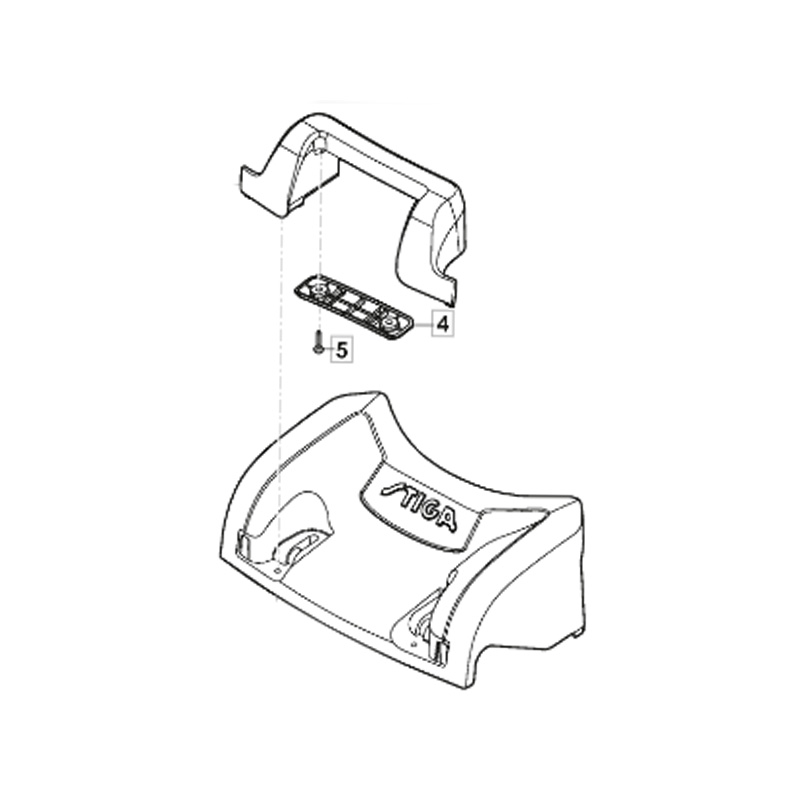 Cofano anteriore grigio tosaerba a batteria Stiga - GGP - 381390130/0 Cofano anteriore grigio tosaerba a batteria Stiga - GGP - 381390130/0