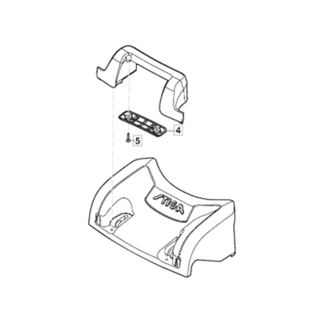 Capot frontale gris tondeuse à batterie Stiga - GGP - 381390131/0