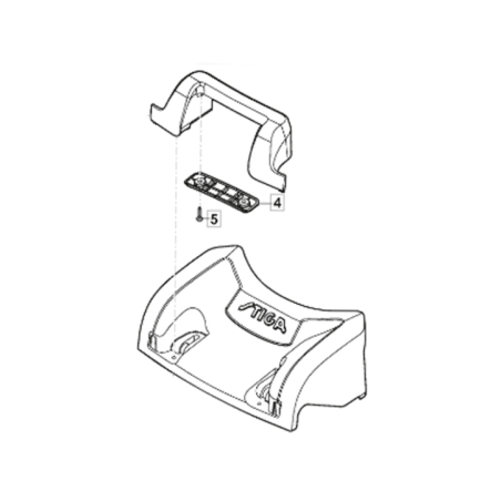 Graue Frontabdeckung Stiga Akkumäher – GGP – 381390131/0