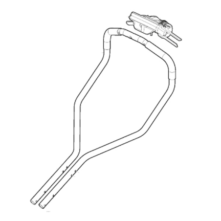 Handlebar assembly upper part mower battery MODEL-1 Stiga - GGP - 381007641/1
