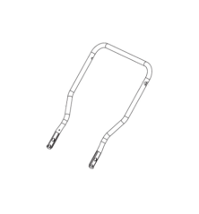Handlebar central part yellow Stiga battery mower - GGP - 381007585/0