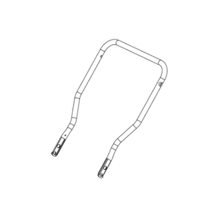 Handlebar central part yellow Stiga battery mower - GGP - 381007585/0