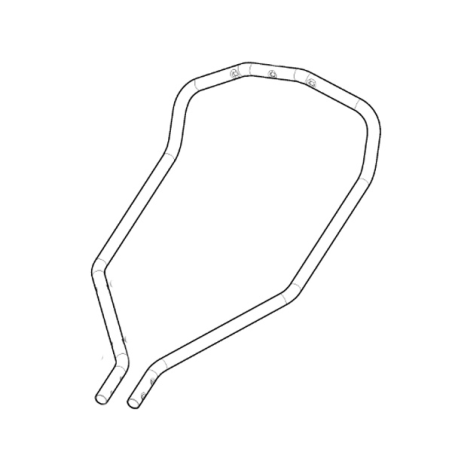 Upper handlebar with grip Stiga battery mower - GGP - 381007631/0