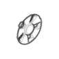 Front Wheel Hubcap for Alpina Battery Lawnmower - GGP - 322110685/0