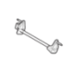 Rear wheel linkage axle for Alpina - Stiga - GGP battery lawnmower - 381302815/1 Rear wheel linkage axle for Alpina - Stiga - GGP battery lawnmower - 381302815/1