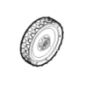 Achterwiel accu grasmaaier Alpina - GGP - 118802650/0 Achterwiel accu grasmaaier Alpina - GGP - 118802650/0