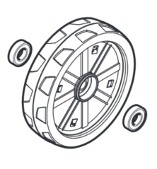 Roue avant tondeuse à gazon Alpina 381007483-2 - GGP - 381007483/2