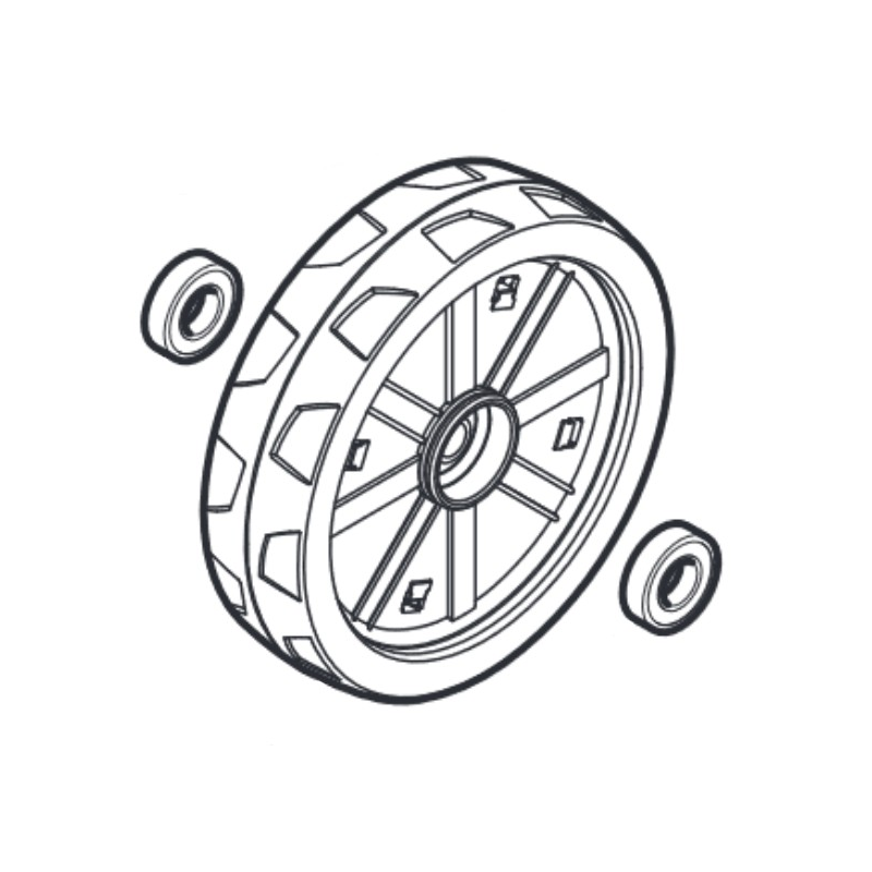 Vorderrad für Alpina Rasenmäher 381007483-2 - GGP - 381007483/2 Vorderrad für Alpina Rasenmäher 381007483-2 - GGP - 381007483/2