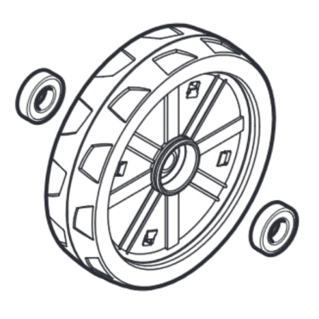 Roue avant tondeuse à gazon Alpina 381007483-2 - GGP - 381007483/2