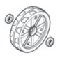 Roda dianteira corta-relvas Alpina 381007483-2 - GGP - 381007483/2