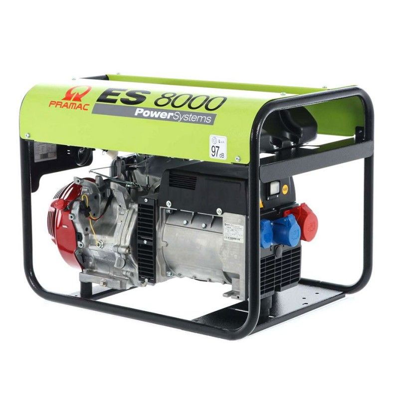Grupo electrógeno Pramac - E8000 SERIE E / ERENTAL / GASOLINA - Motor HONDA GX - PA702TH1000
