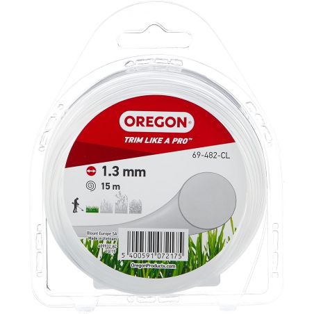 Hilo para desbrozadora Redondo Nylon Blanco ø 1.3mm/15m Oregon 69-482-CL