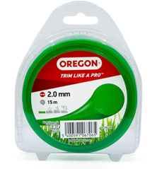 Linha Roçadora Redonda Nylon Verde ø 2.0mm/15m Oregon 69-356-GR