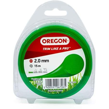 Linha Roçadora Redonda Nylon Verde ø 2.0mm/15m Oregon 69-356-GR