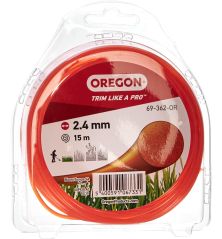 Filo per decespugliatore Tondo Nylon Arancione ø 2.4mm/15m Oregon 69-362-OR