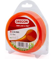 Hilo para desbrozadora Redondo Nylon Naranja ø 2.4mm/15m Oregon 69-362-OR
